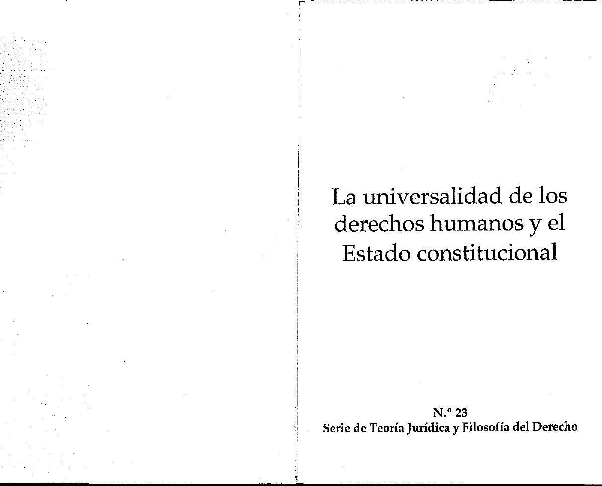 La universalidad de los derechos humanos y el Estado constitucional